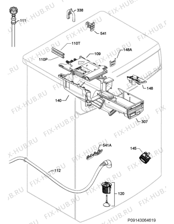 Взрыв-схема стиральной машины Zoppas PWH71030A - Схема узла Hydraulic System 272